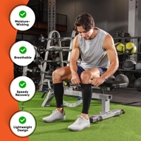 Manchons de compression personnalisés pour jambes, hommes et femmes, pour la course, l'athlétisme, le cyclisme, le football, manchon de compression tricoté sans pied pour mollets