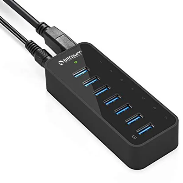 Pulwtop type c charger adapt 7 Port USB 3.0 Hub usb docking station for macbook pro/mac mini With 1 BC1.2 Charging Port 36W