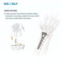 Plaques de fixation orthopédiques à angle variable en titane, approuvées CE, pour le soutien du radius distal, implant traumatique orthopédique.