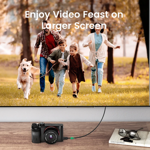 <span class=keywords><strong>Adaptateur</strong></span> de câble Micro <span class=keywords><strong>HDMI</strong></span> vers <span class=keywords><strong>HDMI</strong></span> UGREEN 4K 60Hz Ethernet Audio Effet 3D Micro HD vers HD Câble Mâle vers Mâle pour GoPro Sony - Product Image 2