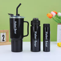 Bouteille d'eau portable en plastique à succès avec paille intégrée, style américain, écologique, isolation thermique pour la gym et l'extérieur