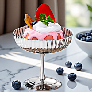 Tazón de Acero Inoxidable 304 Pulido para Helado y Postre, Tazón para Ensalada, Tazón para Pudín, Tazón para Frutas - Product Image 2
