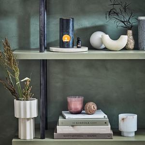 حجر ش حديث أسود أسطوانة قابلة للتركيب رخام وحامل رخام بخور مبخرة - Product Image 6