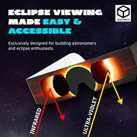Lunettes d'éclipse solaire en carton, vente en gros d'usine, logo personnalisé, lunettes d'éclipse solaire en papier