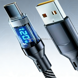 Cable de Datos de Cobre Puro de Carga Súper Rápida Tipo-C de 120W 6A con Pantalla Digital en Tiempo Real Compatible con Pantalla LED - Product Image 2