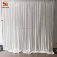 Rideau de fond décoratif en velours froissé, taille personnalisée, pour mariages et événements festifs