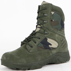 Men's Tactical <b>Work</b> <b>Boots</b> Leather Lightweight Breathable for Jungle Desert Use <b>Black</b> - Product Image 6