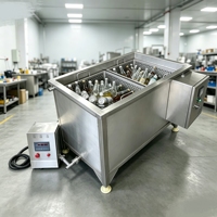 Petite machine de pasteurisation en acier inoxydable pour bouteilles de lait, vin, huile d'olive, jus et jus de tomate