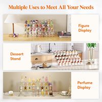Présentoir transparent à 4 niveaux pour cupcake Desserts Figurines Présentoir pour anniversaire, mariage, fête et décoration.