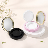 Boîtier de fond de teint compact de luxe vide 15g, emballage de maquillage rond en plastique portable, étui coussin d'air en gros