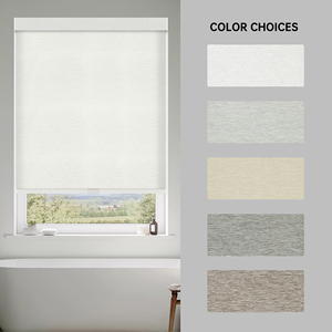 SAMADHI Built-In Cordless Roller <b>Shades</b> Textured Fabric Light Filtering <b>Window</b> Blinds Custom Size For Bathroom Kitchen Home - Product Image 5
