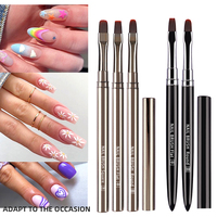 Nouveau stylo applicateur de colle à ongles pour photothérapie, pinceau UV pour gel, stylo à peinture acrylique pour nail art, pinceau plat pour dessin, outil professionnel de manucure
