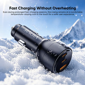 <span class=keywords><strong>Chargeur</strong></span> de voiture VIDVIE Type C à charge rapide PD 90W Max, 2 ports USB-C pleine vitesse, 1 USB QC/PD pour une utilisation universelle 12-24V - Product Image 3