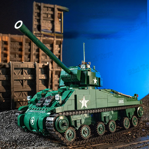 Panlos 632021 WW2 Quân Sự Cổ Điển Mô Hình Sherman "Đom Đóm" Vừa Tank Bộ Sưu Tập Mô Hình Gạch Đồ Chơi Quà Tặng Xây Dựng Khối Bộ - Product Image 2