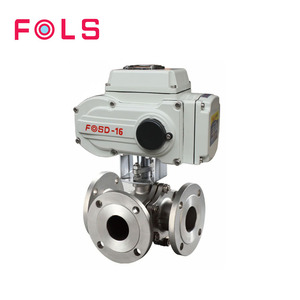 Vannes à boisseau sphérique motorisées 4-20 mA en acier inoxydable 1 pouce 3 voies à brides - Product Image 6
