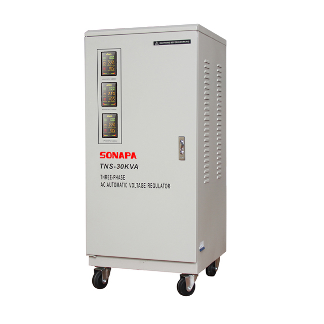 Customized 380V Three Phase Tns-30kva Automatic Voltage Regulator/stabilizer AC 380 Volt Voltage Stabilizer 50hz/60hz -5~-60