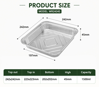 Plaque de cuisson carrée jetable en aluminium de 9 pouces, 2060 ml, profonde, pour gâteaux, casseroles, lasagnes et pâtes au four à la maison