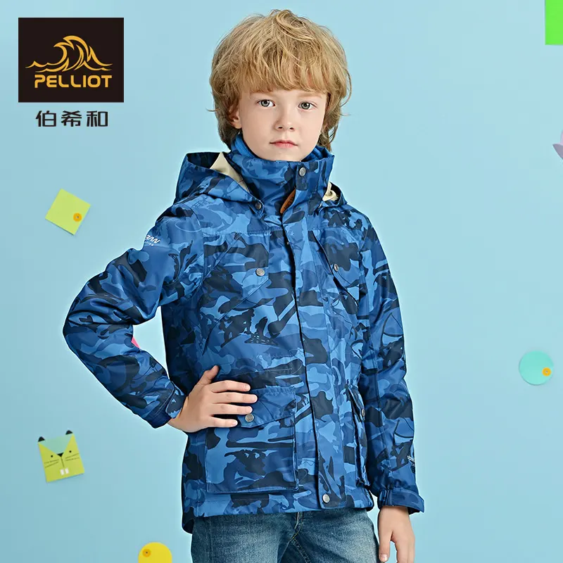 Wholesale warm children boys girls 3 in 1 waterproof Jacket clothes kids child clothes