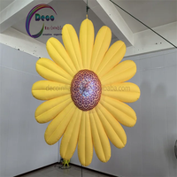 Décoration suspendue géante en forme de tournesol gonflable pour fêtes, centres commerciaux, événements, présentoirs
