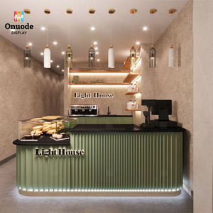 Mostrador de Café Personalizado |   Kiosco Minorista con Iluminación LED |   Servicio Integral de Diseño de Interiores para Cafeterías y Diseño Completo de Tiendas - Product Image 1