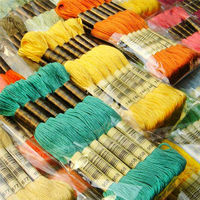 Hilo de Bordar Mercerizado Teñido de Alta Tenacidad en 447 Colores para Bordado, Punto de Cruz, Crochet y Tejido a Mano