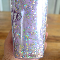 Gobelet en plastique transparent isolé de 16oz à Double paroi avec paille, matériau recyclé