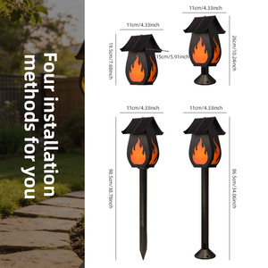 NUEVA Lámpara <span class=keywords><strong>Solar</strong></span> de Jardín con Sensor de Movimiento, Lámpara de Césped, Iluminación Exterior, Decoración del Hogar, Resistente al Agua IP64, 10W, 3500K, 4 en 1 - Product Image 4