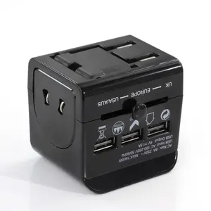 3 USB USA/Australia/Europe/UK world universal travel electric plug adaptor for business gift