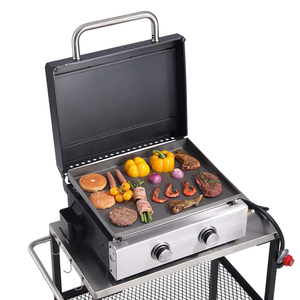 <span class=keywords><strong>Plaque</strong></span> de <span class=keywords><strong>cuisson</strong></span> plate en acier inoxydable pour barbecue, camping, pique-nique et cuisine extérieure - Product Image 2