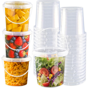 Custom Clear <b>Plastic</b> <b>Boxes</b> Jar PP Soup Salad Bowl 8/12/32/24/16oz Disposable Food Tub Tamper Proof Deli Container With Lid - Product Image 3