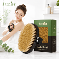 Brosse corporelle sèche Jarnier FSC à poils doux pour exfolier la peau sèche, idéale pour une peau éclatante, drainage lymphatique, réduit la cellulite