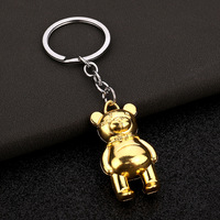 Porte-clés en métal Ours Violent Mignon, Pendentif Figurine Ours en Peluche Créatif et Personnalisé, pour Hommes et Femmes, Anneau de Clés de Voiture, Breloque de Sac Tendance, Cadeau
