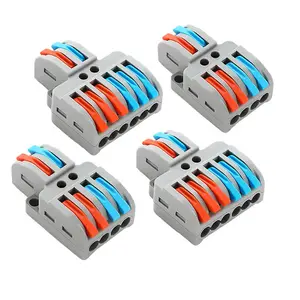 Mini Rápido Universal Wire Splitter Bloco Terminal PCT-422 PCT-622 Conector De Cabo De Fiação Compacta Lâmpada LED Push-in Condutor