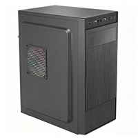 Boîtier PC Mid-Tower Pratique Compatible M-ATX ITX, 4 Emplacements PCI, 3 Disques Durs, 1 SSD, Points d'Installation Multi-Ventilateurs, Accessoire Hôte PC