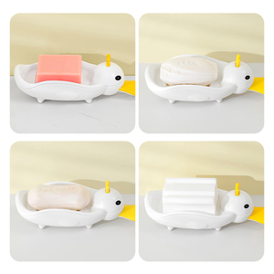 Huishoudelijke Eend Vorm Zeepkist Draineerbare Opslaghouder Zeep Container Cartoon Zeep Opbergschotel Badkamer Accessoires - Product Image 2