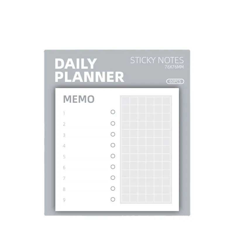 Daily Tracker To Do List Sticky Notepad Cute Time Table Weekly Check List Notes Small Today Challenge Planning Notes