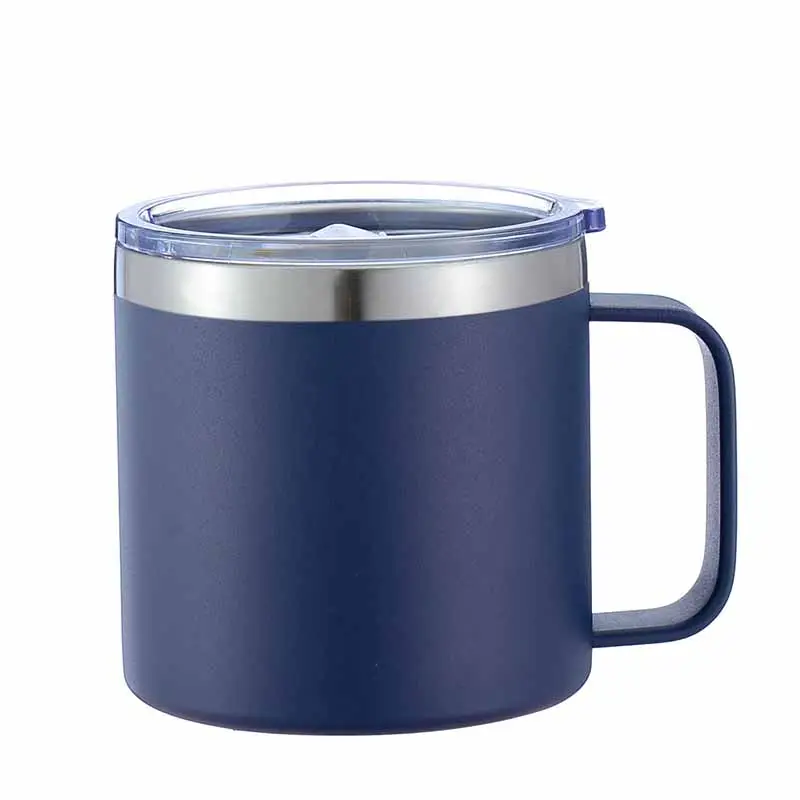 14OZ mug handle cup double-layer vacuum 304 stainless steel thermal insulation ice master office coffee cup