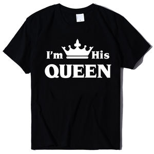 Je suis son Q je suis son K imprimer t-shirts hommes et femmes Couple t-shirts décontractés été amoureux Offre Spéciale graphique Harajuku saint valentin cadeau - Product Image 5