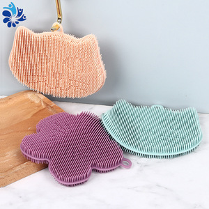 Brosse de cuisine en silicone en forme de dessin animé, gant de lavage de vaisselle, outil de nettoyage antiadhésif pour poêles, pour usage domestique - Product Image 1