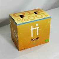 Boîte d'emballage pour bière de 355 ml en papier enduit réutilisable avec impression de logo personnalisé, 6 paquets, pour eau gazeuse, jus, boissons