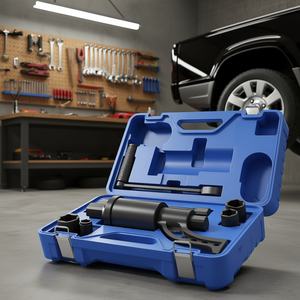 Juego de llaves de tuercas de acero inoxidable azul y negro, multiplicador de torque de alto rendimiento, métrico, grado industrial, 250 lb-pie, con estuche de transporte. - Product Image 2