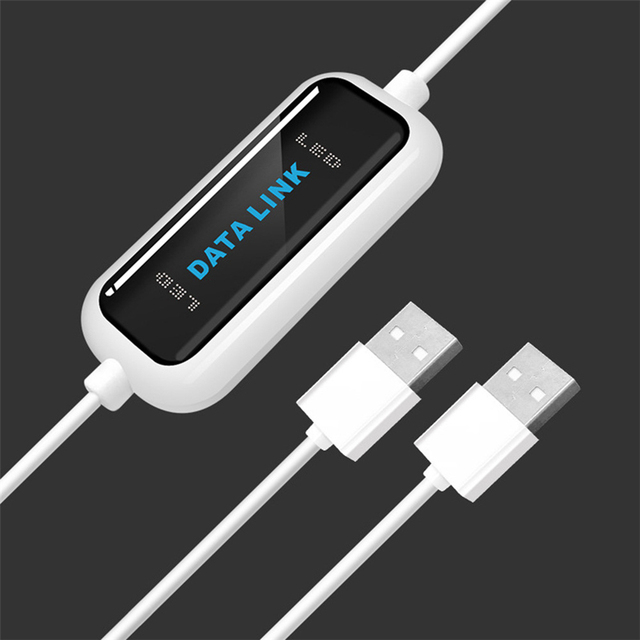 PC to PC USB Online Share Sync Link Cable Net Direct Data File Transfer Bridge LED Easy Copy Between 2 Computer Data Link Cable