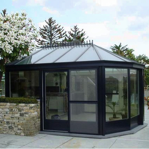 Véranda insonorisée en aluminium moderne pour jardin extérieur Usine directe à bas prix-Solaires de taille personnalisée Maisons pour villas Toit incliné - Product Image 2