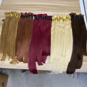 Wholesale Afro Kinky Bulk Human Hair For Braids Unprocessed Indian Vietnamese 1 Donor Cuticle Aligned Human Bulk Hair Vendor
