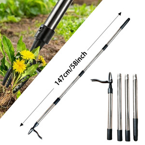 Standing Weeder Manual Root Remover Detachable Garden <b>Weeding</b> <b>Tool</b> Lawn Grass Puller Dirt <b>Removal</b> Hand Weeder for Yard Farm - Product Image 2