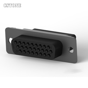 1658682-1 Conector en forma de D de 26 posiciones, receptáculo para cable a cable, montaje en panel, tamaño de carcasa 2, 2.29 mm (0.09 pulgadas) entre líneas centrales, cable S - Product Image 5