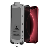 Protecteur d'écran en verre trempé anti-espion avec applicateur sans poussière et installation facile pour iPhone 14 15 16 17 18 Pro Max Plus
