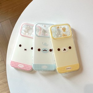 <span class=keywords><strong>Coque</strong></span> <span class=keywords><strong>de</strong></span> <span class=keywords><strong>téléphone</strong></span> pour iPhone 17, motif dessin animé mignon, grand visage <span class=keywords><strong>Kawaii</strong></span>, bord à carreaux, style girly, en gel <span class=keywords><strong>de</strong></span> silicone souple, antichoc, protection intégrale - Product Image 1