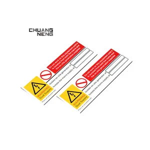 High Quality Die Cut Acrylic Traffolyte Screen Printing ABS Sheet warning label With Adhesive