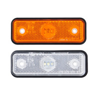 Feu de position et de dégagement LED oblong de 4 pouces x 1,2 pouce, avec lentille réflectrice, pour camion et remorque, conforme aux normes SAE/DOT/FMVSS108
